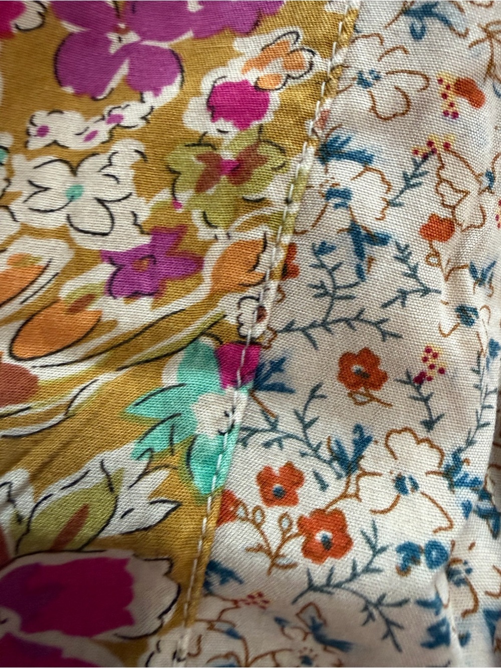 NWT- Boho Patchwork Lace-Tier Wide Leg Pants in Multicolor Young Threads - Picture 14 of 16